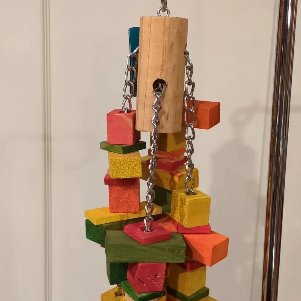 For Kitty Rescue! XL Parrot Wooden Block Toy, All Living Things